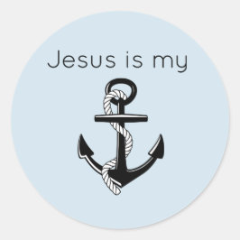 Adesivo Redondo Jesus é minha Âncora