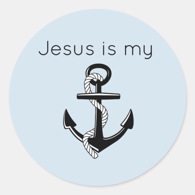 Adesivo Redondo Jesus é minha Âncora (Frente)