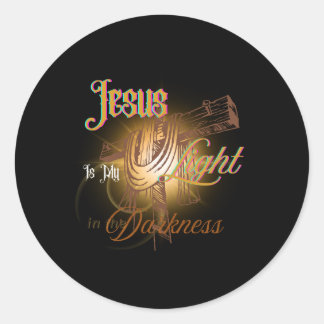 Adesivo Redondo  Jesus É Minha Luz – Halloween 