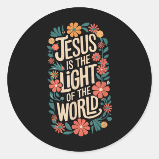 Adesivo Redondo Jesus é o cristão religioso leve