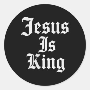 Adesivo Redondo Jesus é o rei Christian Streetwear