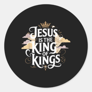 Adesivo Redondo Jesus É O Rei Dos Reis