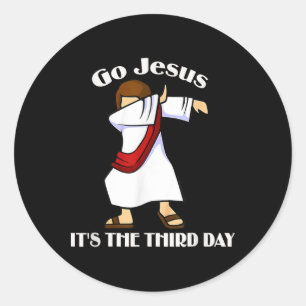 Adesivo Redondo Jesus, é o terceiro dia a abater Jesus Páscoa D