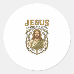 Adesivo Redondo Jesus Enamel Pin Estilo Jesus Enamel Pin Cristão