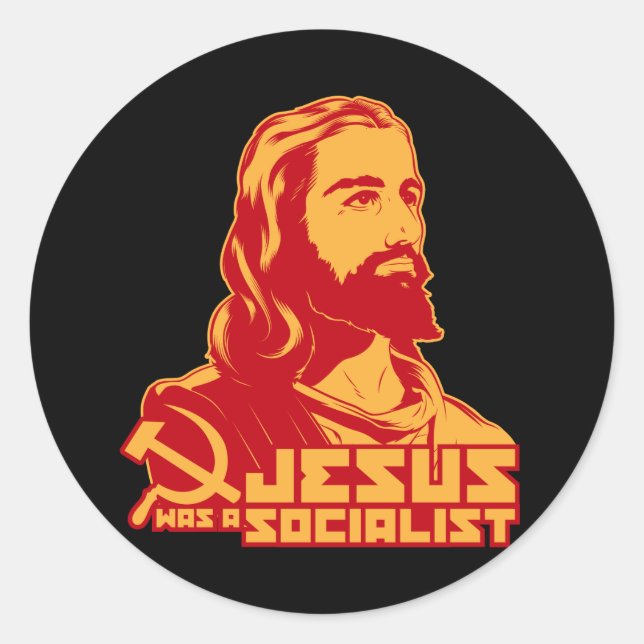 Adesivo Redondo Jesus era socialista (Frente)