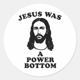 Adesivo Redondo Jesus Era Um Fundo Poderoso Piada Engraçada de Org