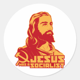 Adesivo Redondo Jesus era um socialista