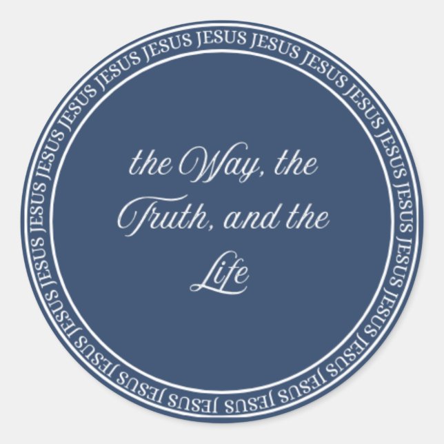 Adesivo Redondo Jesus - Esfregar Selo Pequeno (Frente)