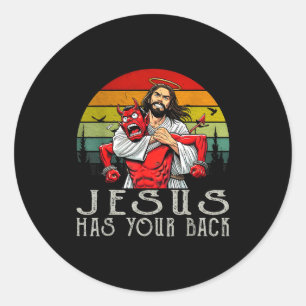 Adesivo Redondo Jesus Está Ao Seu Lado ! Jesus