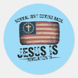 Adesivo Redondo Jesus Está Voltando