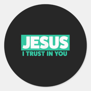 Adesivo Redondo Jesus, Eu Confio em Ti 