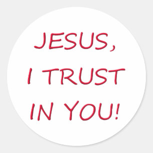 Adesivo Redondo Jesus, eu confio em você