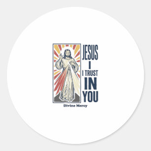 Adesivo Redondo Jesus Eu Confio Em Você Desenho de Camisa Divina M