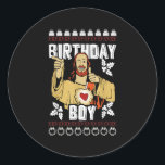 Adesivo Redondo Jesus Happy Years Old Birthday See You Soon<br><div class="desc">This is a great gift for your family,  friends who love Jesus. They will be happy to receive this gift from you during the holiday season or any other day.</div>