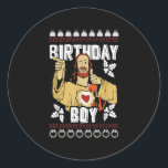 Adesivo Redondo Jesus Happy Years Old Birthday See You Soon<br><div class="desc">This is a great gift for your family, friends who love Jesus. They will be happy to receive this gift from you during the holiday season or any other day.</div>