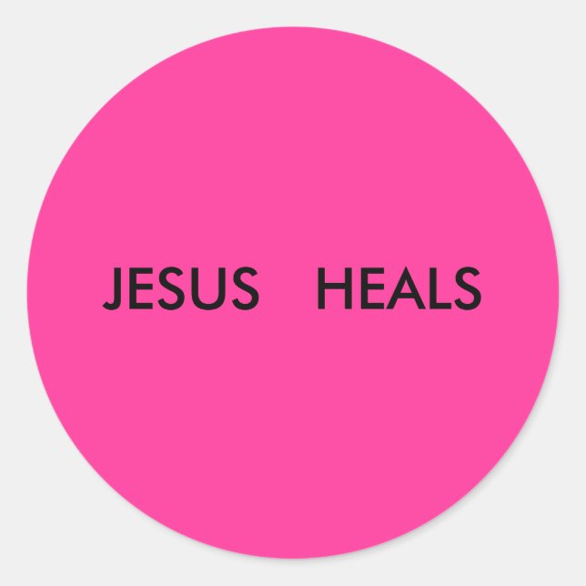 ADESIVO REDONDO JESUS HEALS (Frente)