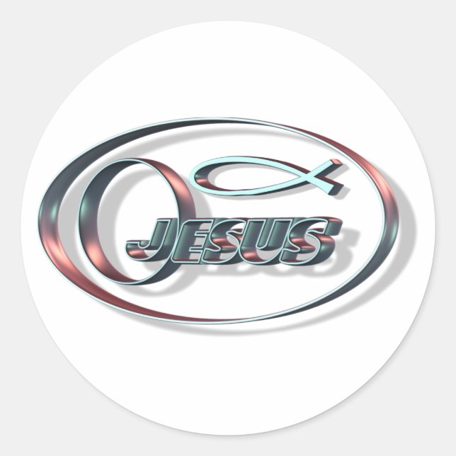 Adesivo Redondo Jesus ICHTUS (Frente)