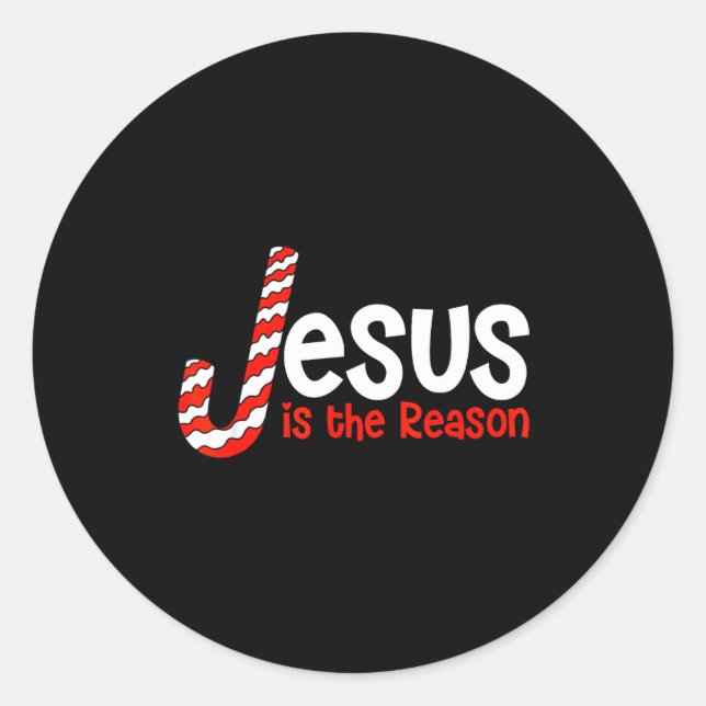 Adesivo Redondo Jesus Is The Reason For The Season Bible Merry Chr (Frente)