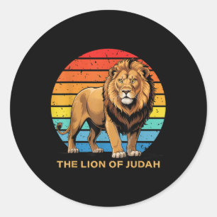 Adesivo Redondo Jesus Leão De Judah Christian Faith Bíblia Vers