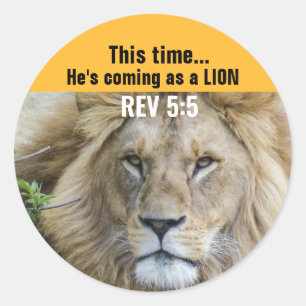 ADESIVO REDONDO JESUS LION OF JUDAH CHRISTIAN STICKERS
