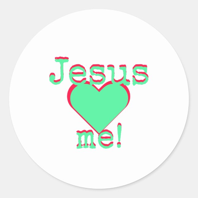 Adesivo Redondo Jesus loves me (Frente)