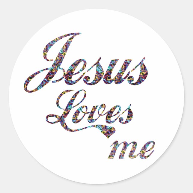 Adesivo Redondo Jesus me ama (Frente)