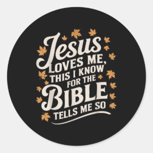 Adesivo Redondo Jesus Me Ama Isso Que Eu Sei Para A Bíblia - Verda