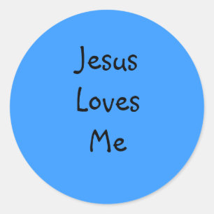 Adesivo Redondo Jesus Me Ama Stickers