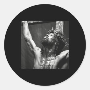 Adesivo Redondo Jesus Negro, Cristianismo, Igreja, Cristo, Jesus 0