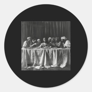 Adesivo Redondo Jesus Negro, Último Sacramento, Jesus 6