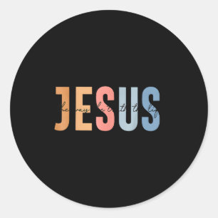 Adesivo Redondo Jesus O Caminho A Verdade A Vida Versículo Bíblico