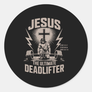 Adesivo Redondo Jesus, o Engraçado Engraçado Gym Cristão