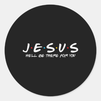 Adesivo Redondo Jesus o Inferno estará lá para Paródia Cristãos En