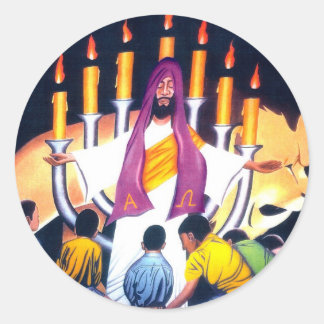 Adesivo Redondo Jesus, o Leão da tribo de Judah