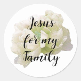 Adesivo Redondo Jesus Para Minha Família