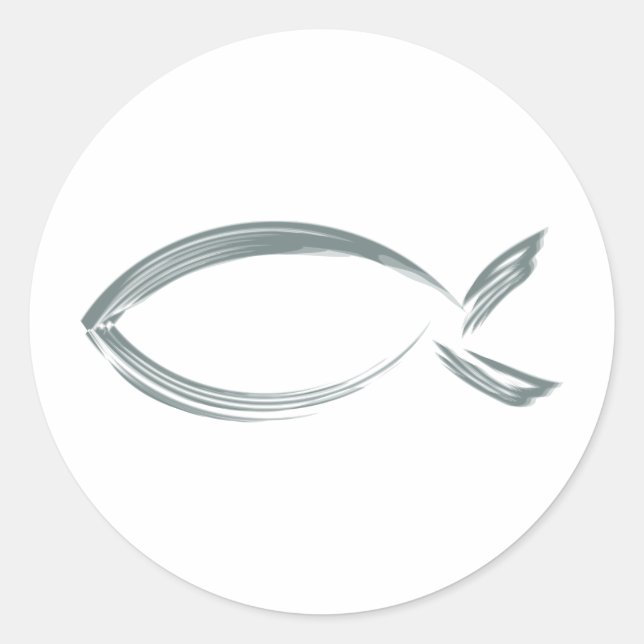 Adesivo Redondo Jesus peixe (Frente)