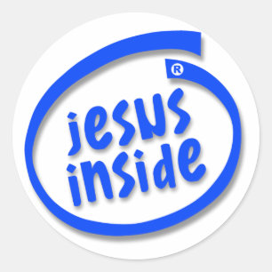 Adesivo Redondo Jesus por Dentro