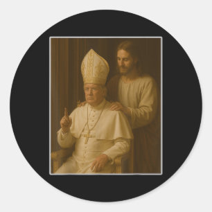 Adesivo Redondo Jesus Reza Que O Presidente Trump Quer Ser O