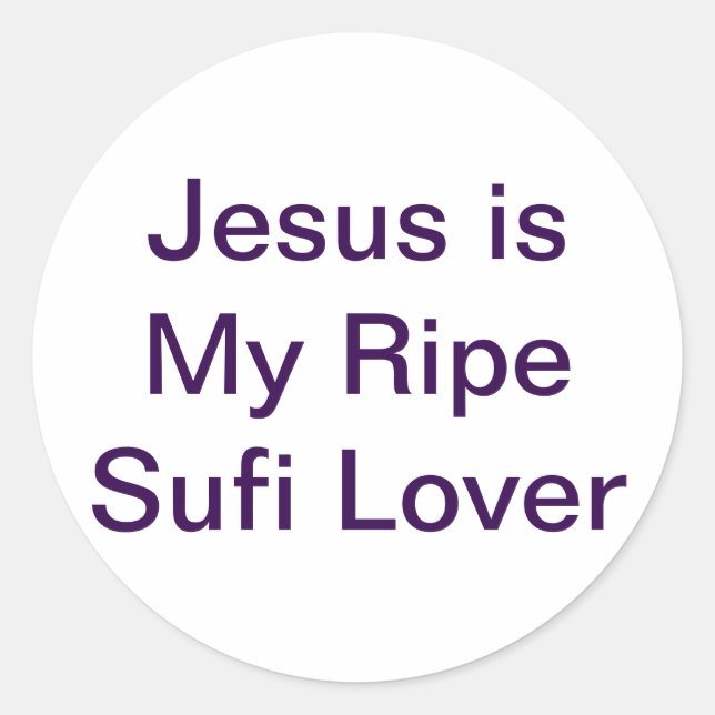 Adesivo Redondo Jesus Ripe Sufi Lover Jeff Hankamer Artjunkhaus (Frente)