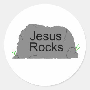 Adesivo Redondo Jesus Rocks Stickers