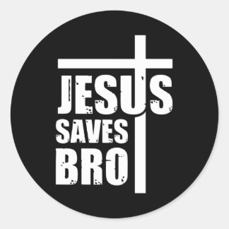 Adesivo Redondo Jesus Salva Bro