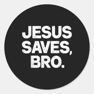 Adesivo Redondo Jesus Salva Irmão Cristão