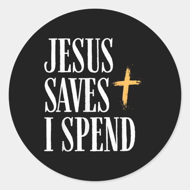 Adesivo Redondo Jesus salva que eu passo (Frente)