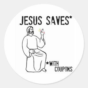 Adesivo Redondo Jesus salvar