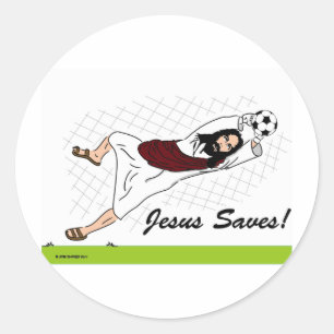 ADESIVO REDONDO JESUS SAVES!