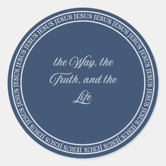 Adesivo Redondo Jesus - Selo de descarga