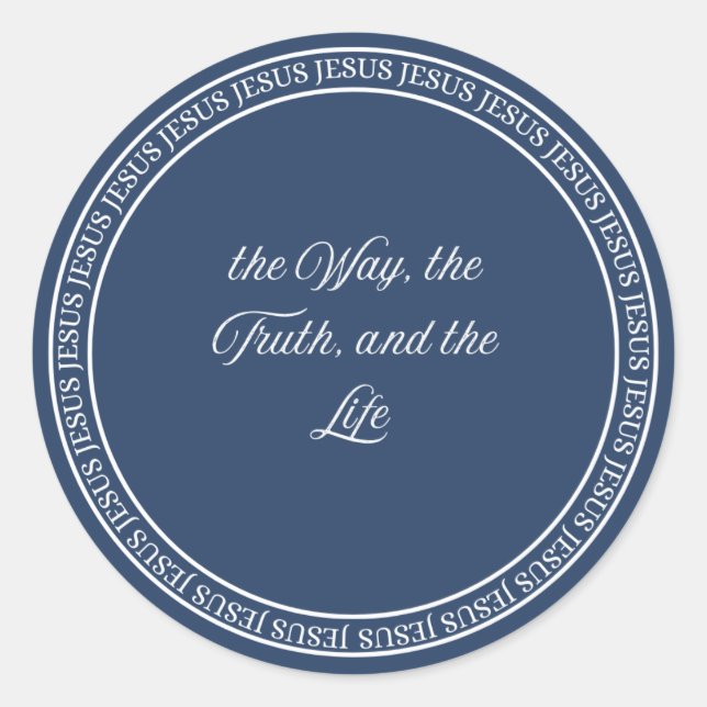 Adesivo Redondo Jesus - Selo de descarga (Frente)