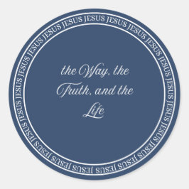 Adesivo Redondo Jesus - Selo de descarga