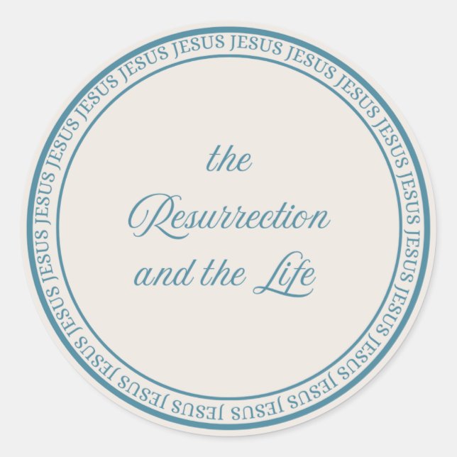 Adesivo Redondo Jesus - Selo Espelhado Grande (Frente)