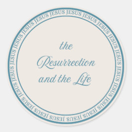 Adesivo Redondo Jesus - Selo Espelhado Grande